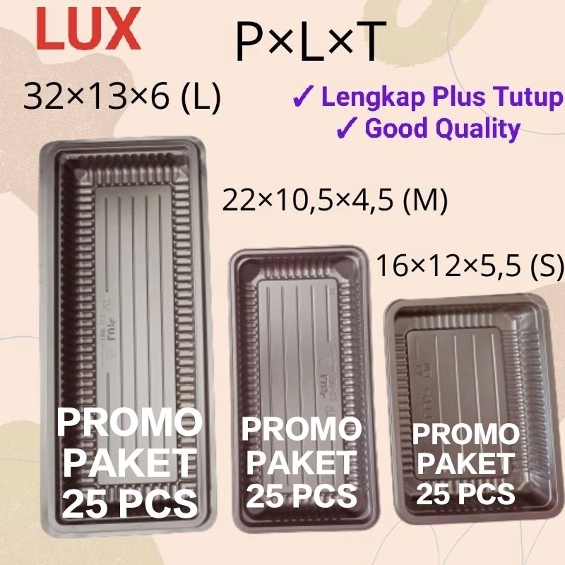 (Paket 25 )MIKA BROWNIS LUX ( S , M , L ) TEBAL TERMURAH Mika kue coklat Brownies