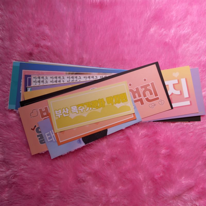 OBRAL❗️READY STOCK✨️ SLOGAN KERTAS HANDBANNER BTS FANSITE FANMADE TAEHYUNG V JK JUNGKOOK JIMIN JHOPE