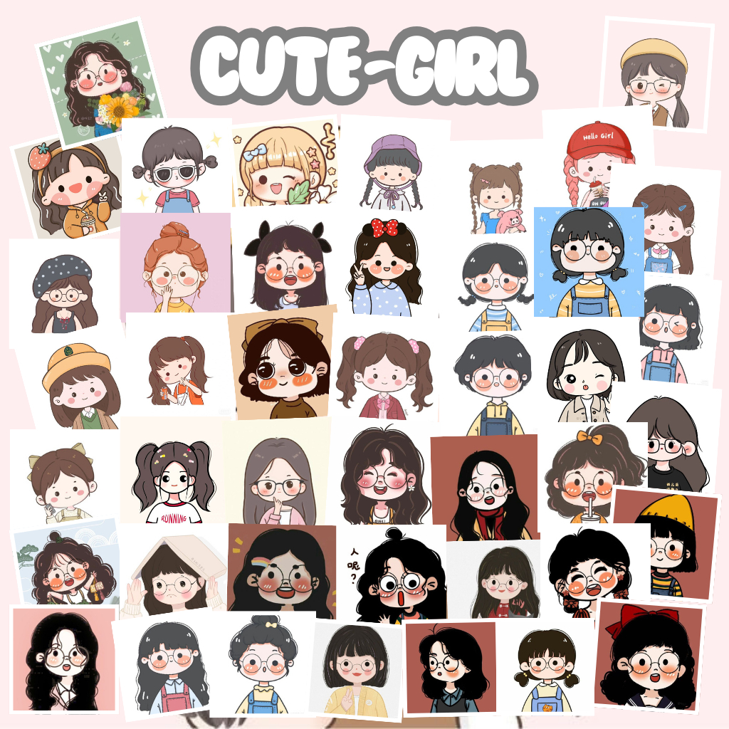 

(50 pcs) STIKER CUTE GIRL DECO JURNAL | STIKER CUTE BOY DECO JURNAL AESTHETIC