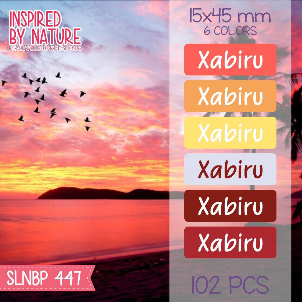 

Stiker label nama waterproof kartun sepatu buku sekolah anak SLNBP 447