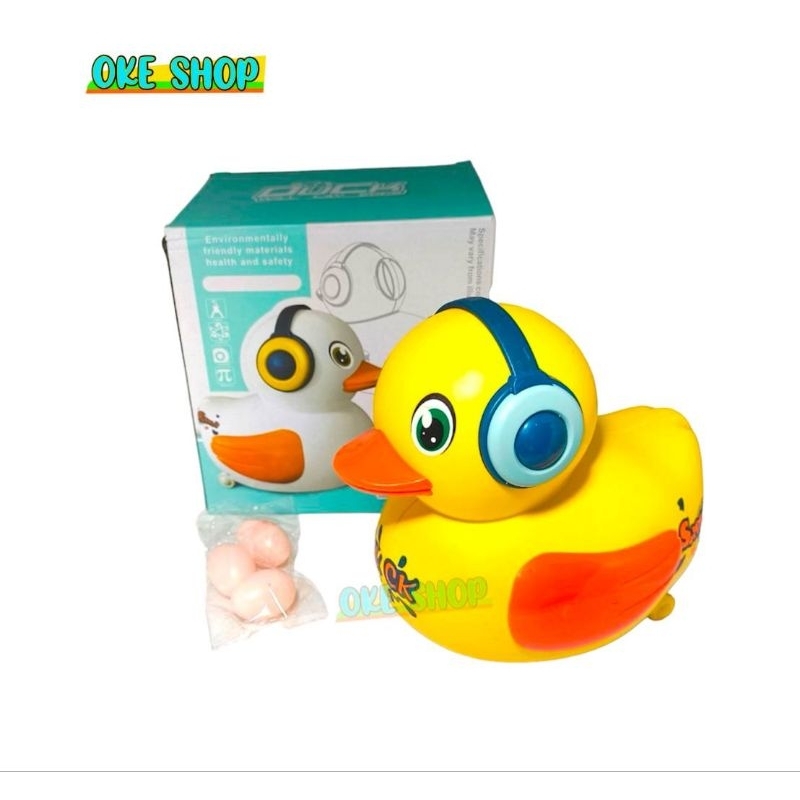 Mainan Anak Bebek Jalan bertelur Earphone duck