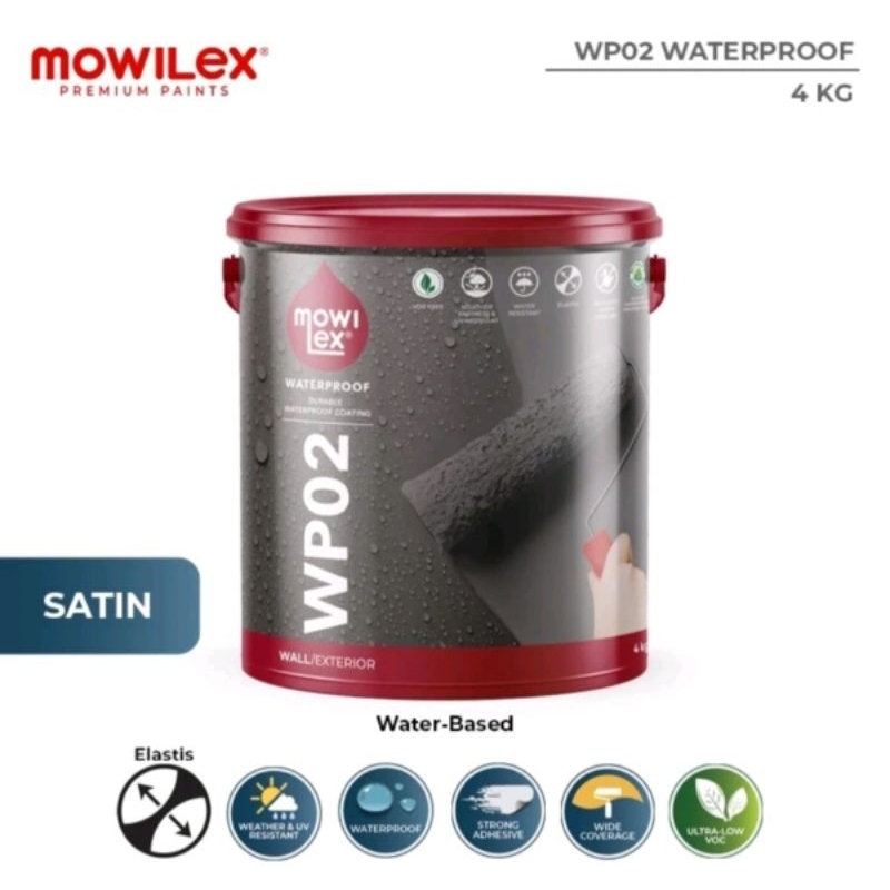 Cat Tembok Eksterior Mowilex Waterproof WP-919 Putih 20kg *Paket*