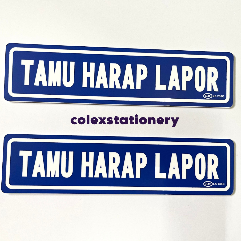 

Sticker Label / Sticker Label Bahan Acrylic Tamu Harap Lapor Warna Ukuran 5cm x 20cm Kecil (1 Pcs)