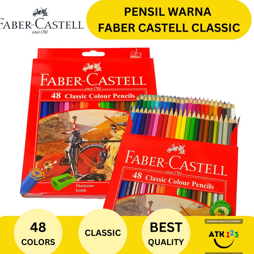 

KODE O97S Pensil Warna Colour Pencil Faber Castell 12 24 36 48 Classic Series