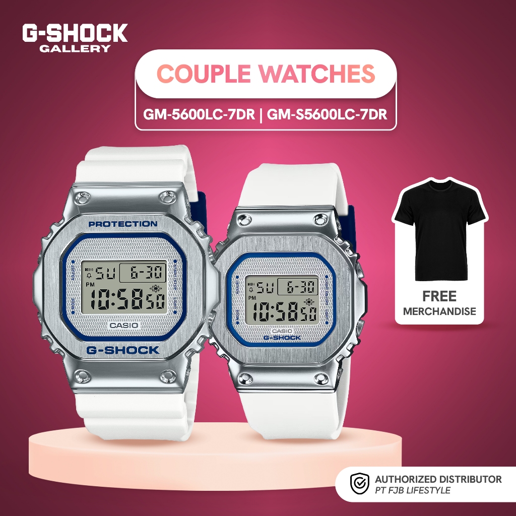 Casio Jam Tangan Couple G-Shock GM-5600LC-7DR & Baby-G GM-S5600LC-7DR Digital