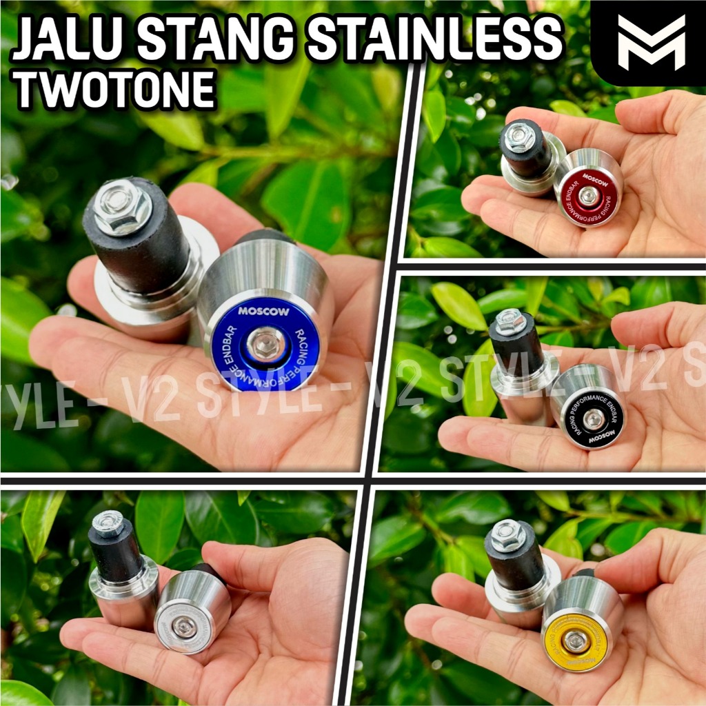 JALU STANG STAINLESS TWOTONE ORIGINAL MOSCOW JALU STANG PCX CHROME CROM CHROM 2TONE  JALU BANDUL STI