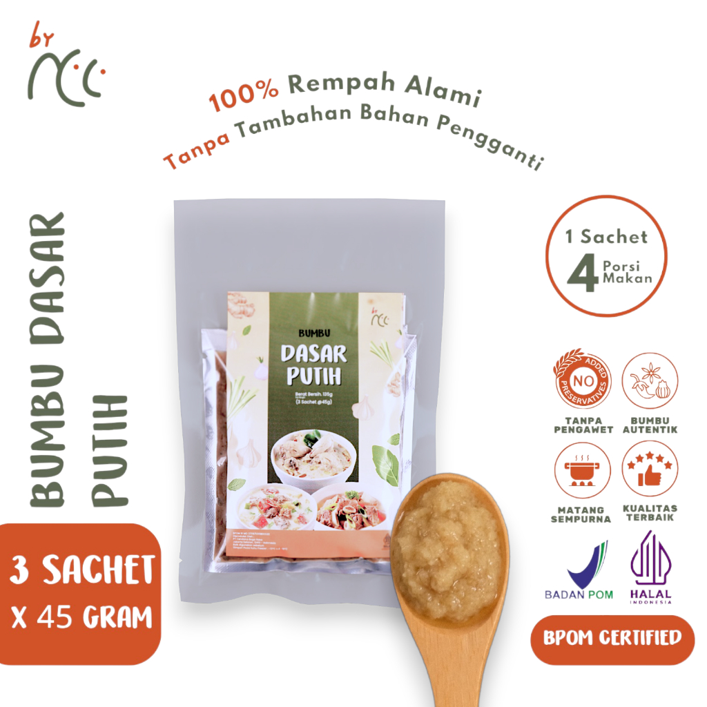 

By NCC Bumbu Dasar Putih/Kuning/Merah Kemasan Sachet 135gr