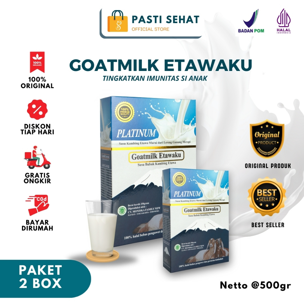 

PAKET 2 BOX Susu meningkatkan imunitas tubuh GOATMILK ETAWAKU