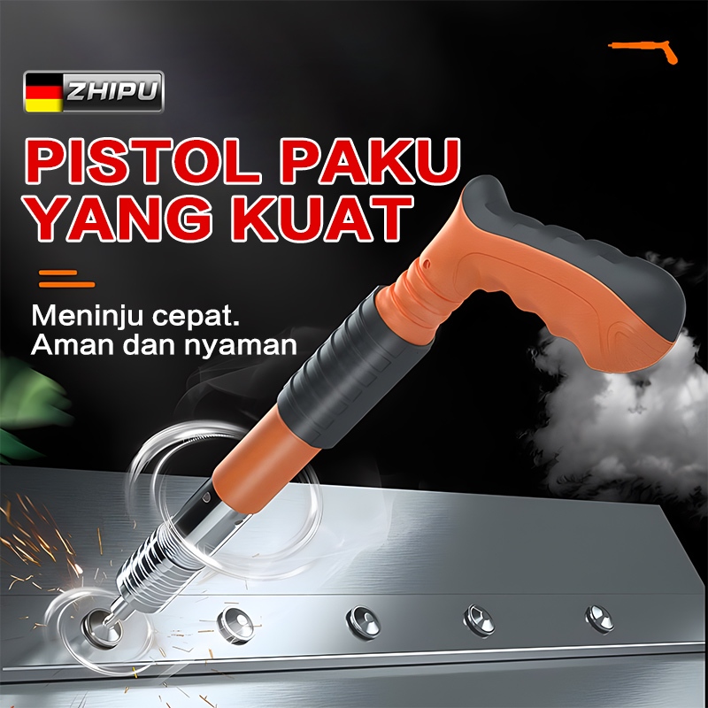 ZHIPU Fastening Gun Ramset Gun Alat Paku Nail Gun Paku Lurus Mini Alat Tembak Baja Dinding Semen