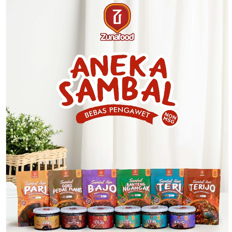 

SAMBAL ZUNAFOOD SACHET 35GR BEBAS PENGAWET DAN BEBAS MSG