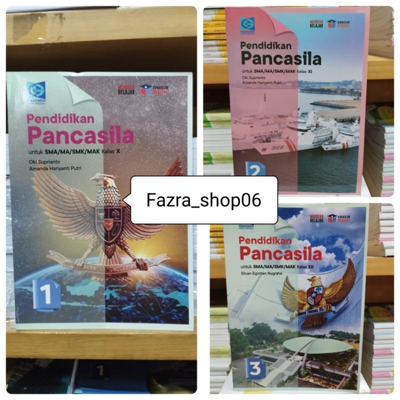 NEW & ORI Buku Pendidikan Pancasila PPKN sma ma kelas 1 10 X, 2 11 XI, 3 12 XII Kurikulum Merdeka Gr