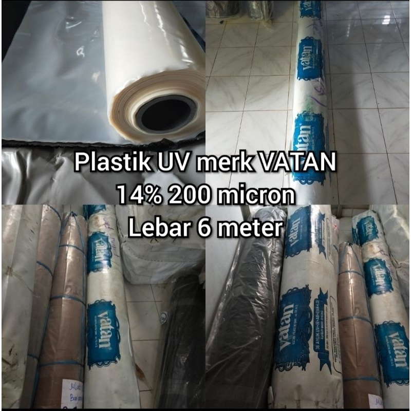 PLASTIK UV VATAN LEBAR 6 M TEBAL 200 MICRON ATAP HIDROPONIK GREENHOUSE ATAP KOLAM