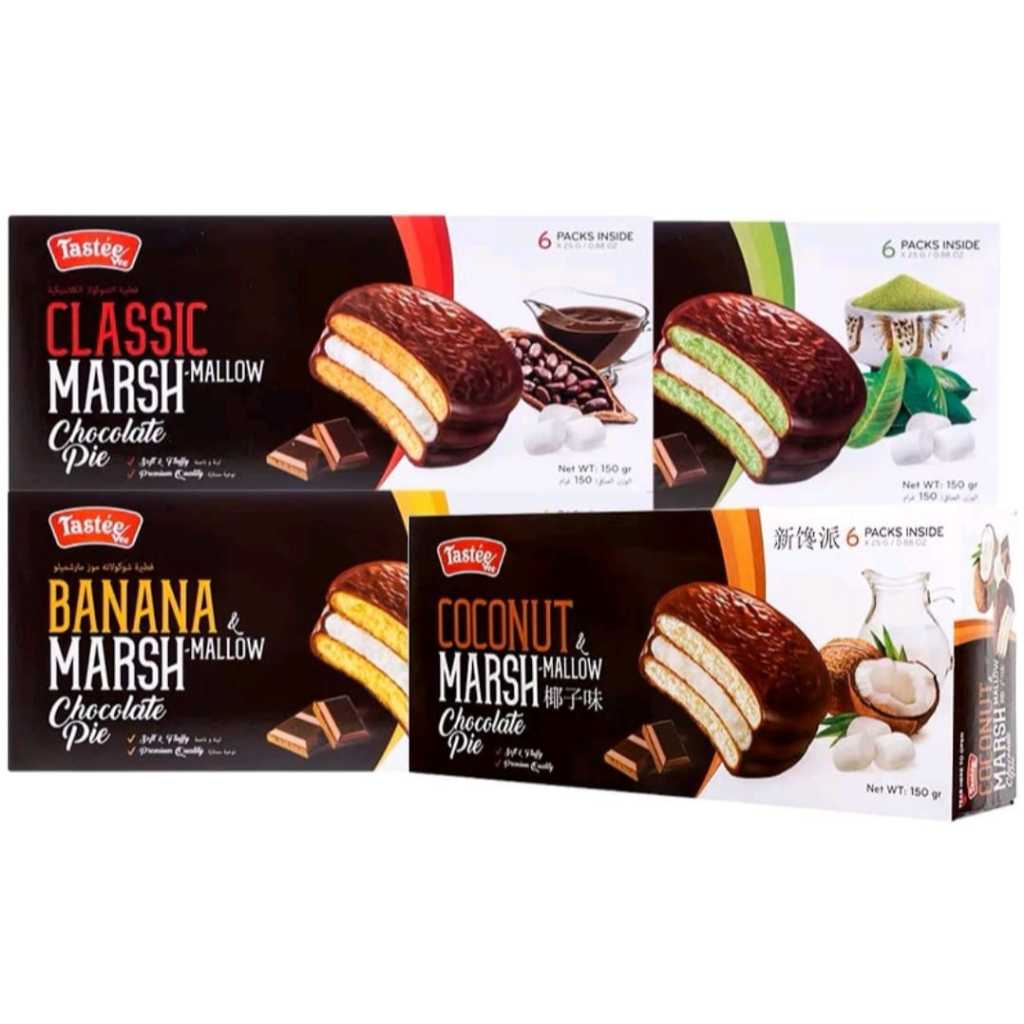 

Tastee Marshmallow Chocolate Pie Classic Matcha Banana Coconut 150g