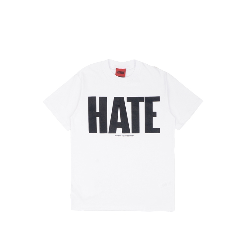 Easthood Hate Kaos Lengan Pendek Putih