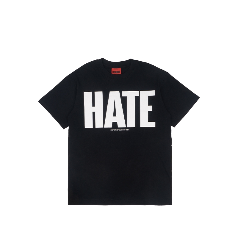 Easthood Hate Kaos Lengan Pendek Hitam