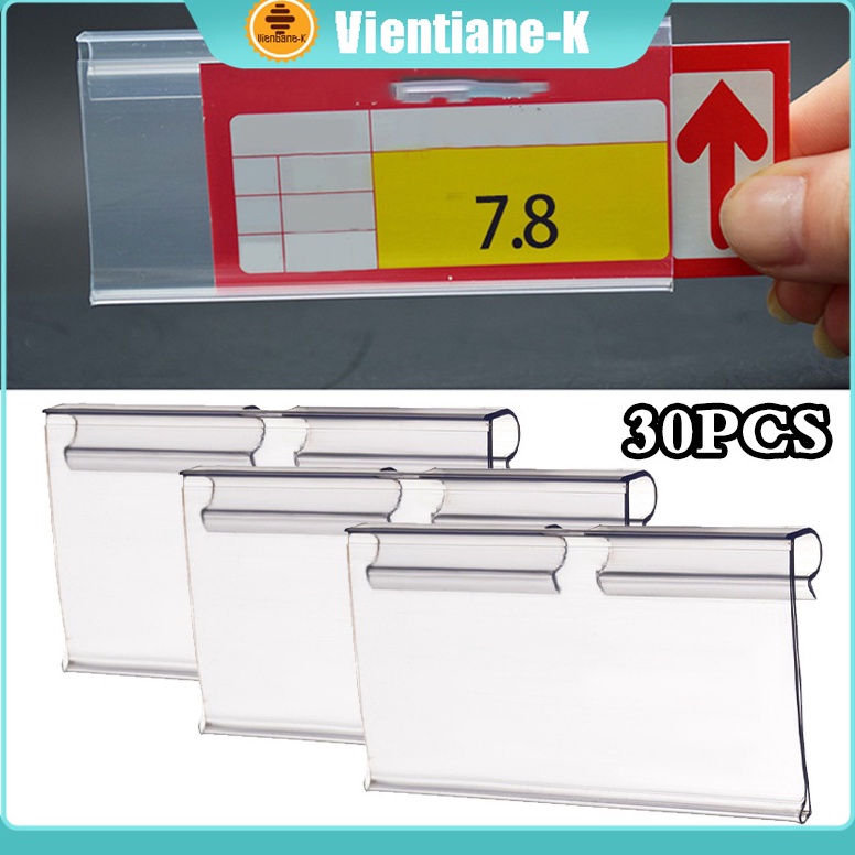 

KODE Y96B Label Harga Mika Price Tag Holder 3PCS Plastik PVC Price Tag Card Price Tag Holder Minimarket Price Tag Label Holder