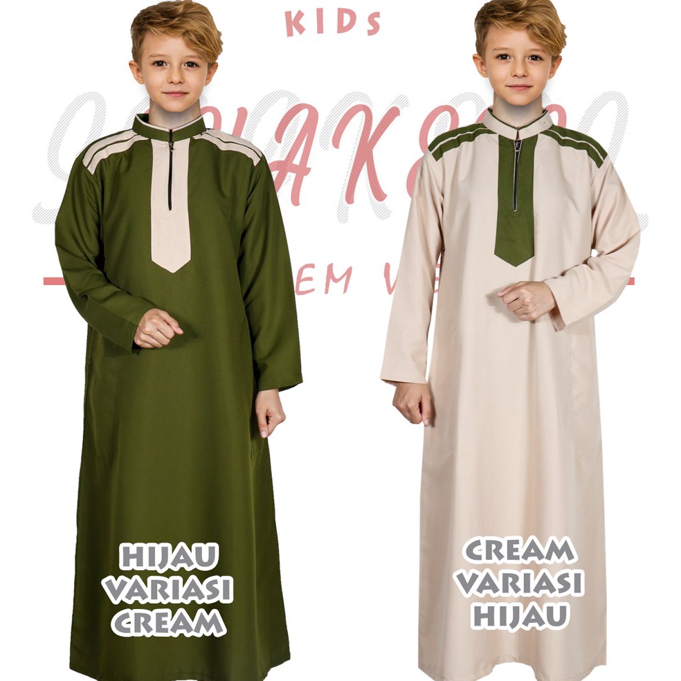 Keluaran Terbaru Jubah Anak Laki laki Baju Gamis Anak Laki laki 2  12 Tahun Shakeil