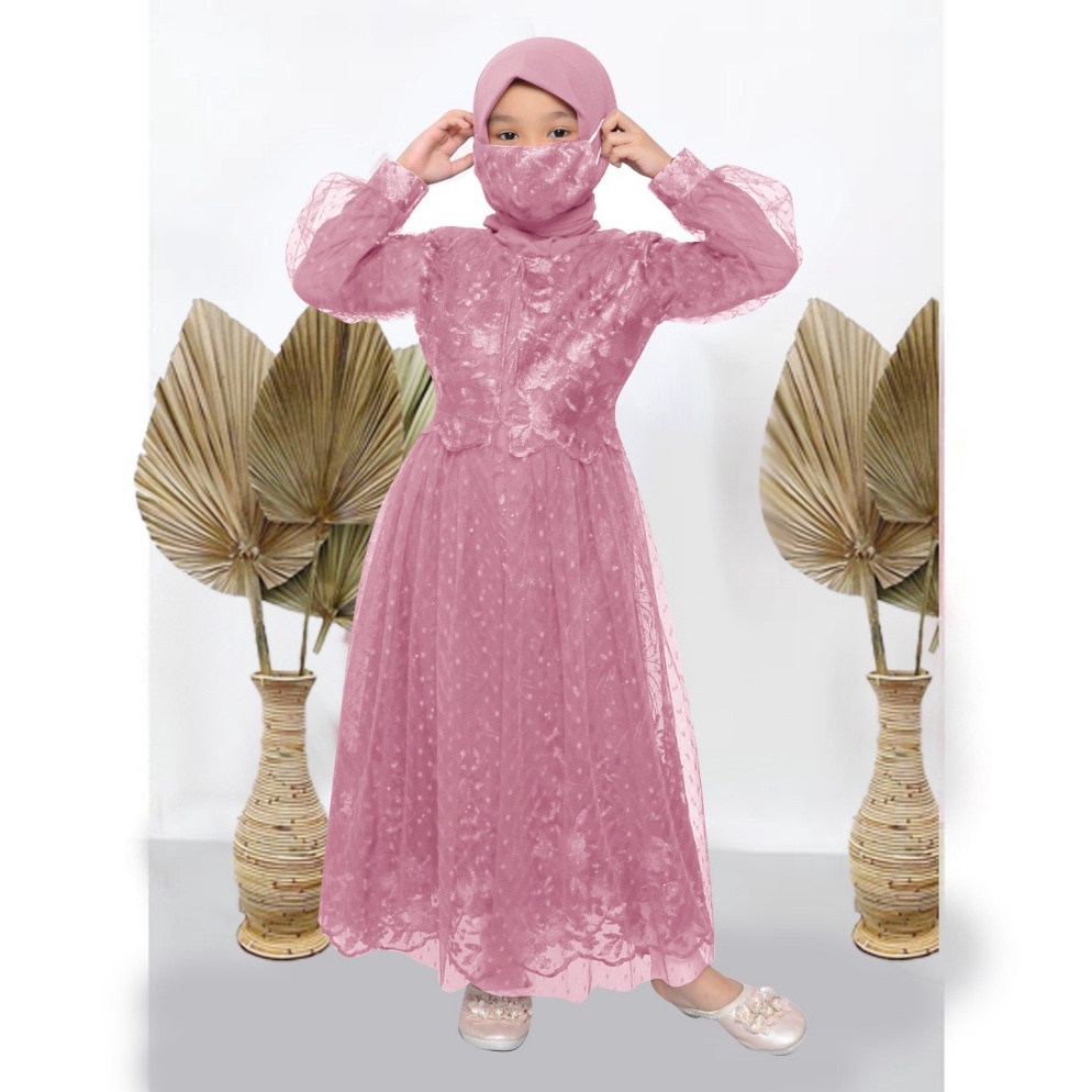 Top Produk Gamis ayu kis 311 tahun gamis maxi brokat anak perempuan  gaun pesta anak  gamis anak per