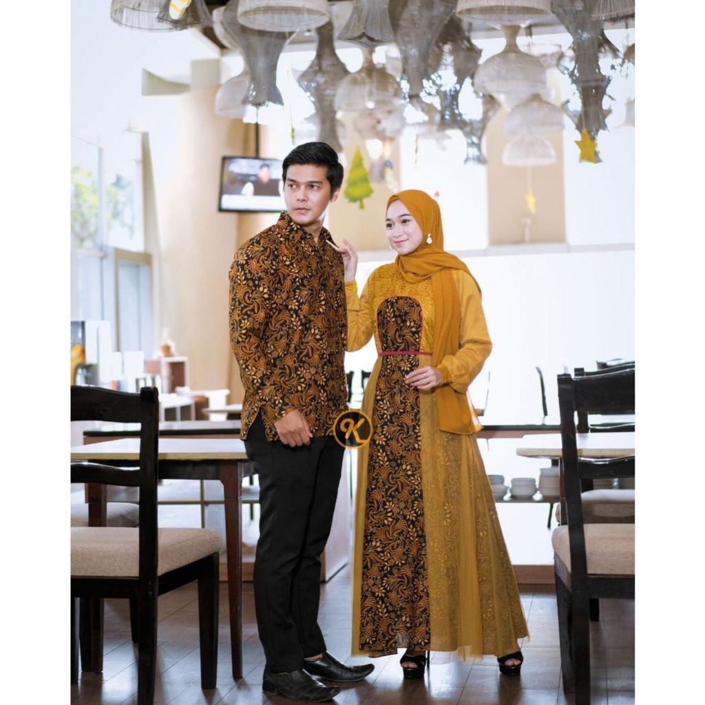 GAMIS BATIK ARUMI TERBARU Baju Gamis Batik Wanita Modern Kombinasi Polos Pekalongan Jumbo Lebaran Te