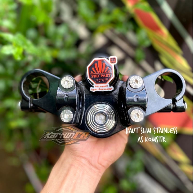 Ring kontak CB manisan kontak CB pnp segitiga ninja stainless & kuningan