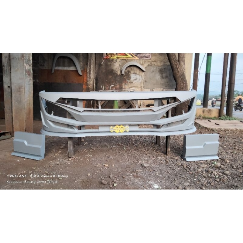 bemper patriot untuk truck, pickup, travel, warna masih poxian