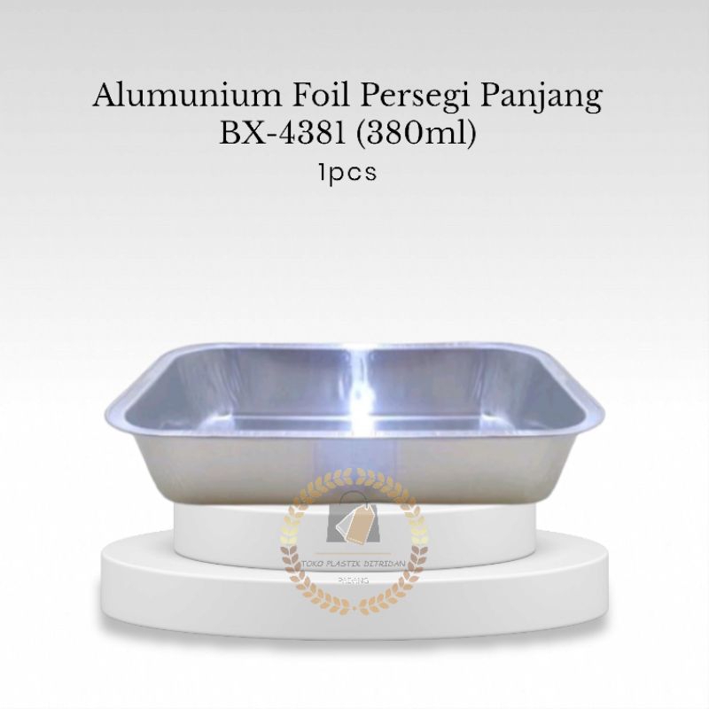 (1PCS)Alumunium Foil Tray Cup Besar Persegi Panjang BX-4381