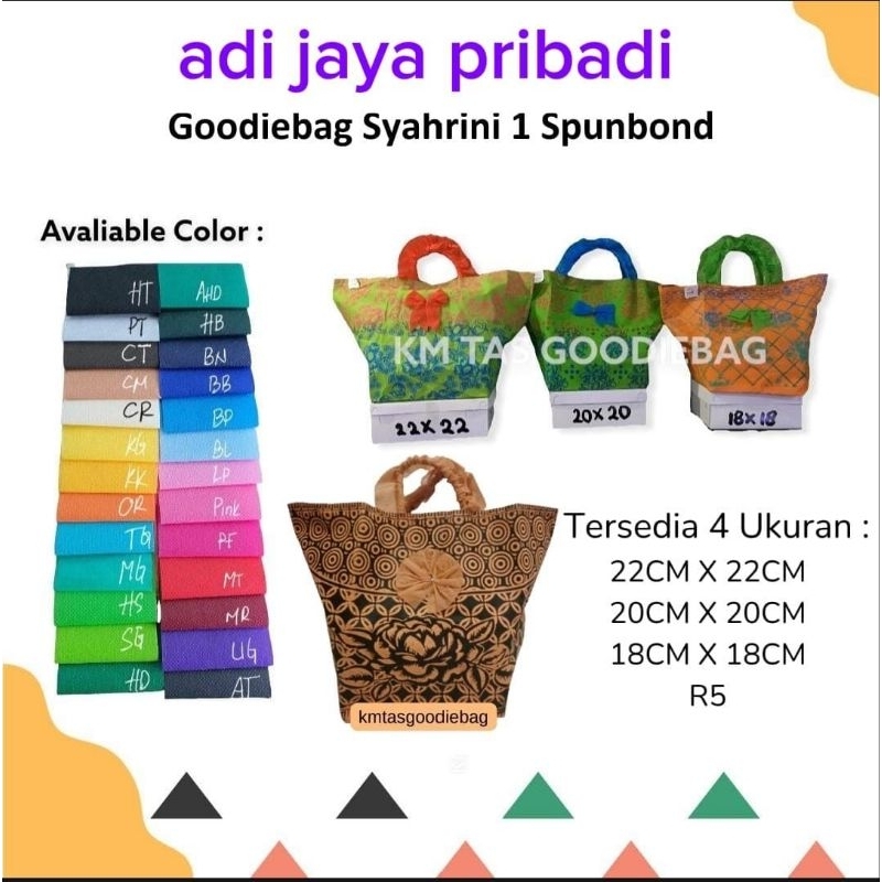 

goodiebag Syahrini 1 spunbound