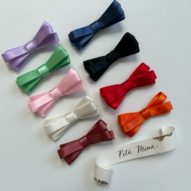 Pita Mima - Pita Jennie - Jepit Poni - Jepit rambut anak - Pita basic - Pita Hitam - Pita Pink - Pit