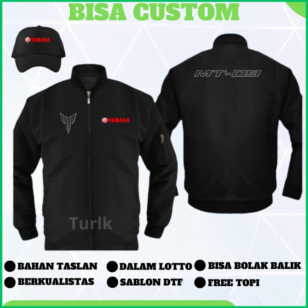 Jaket Yamaha MT09 Jaket MT09 Bomber Custom