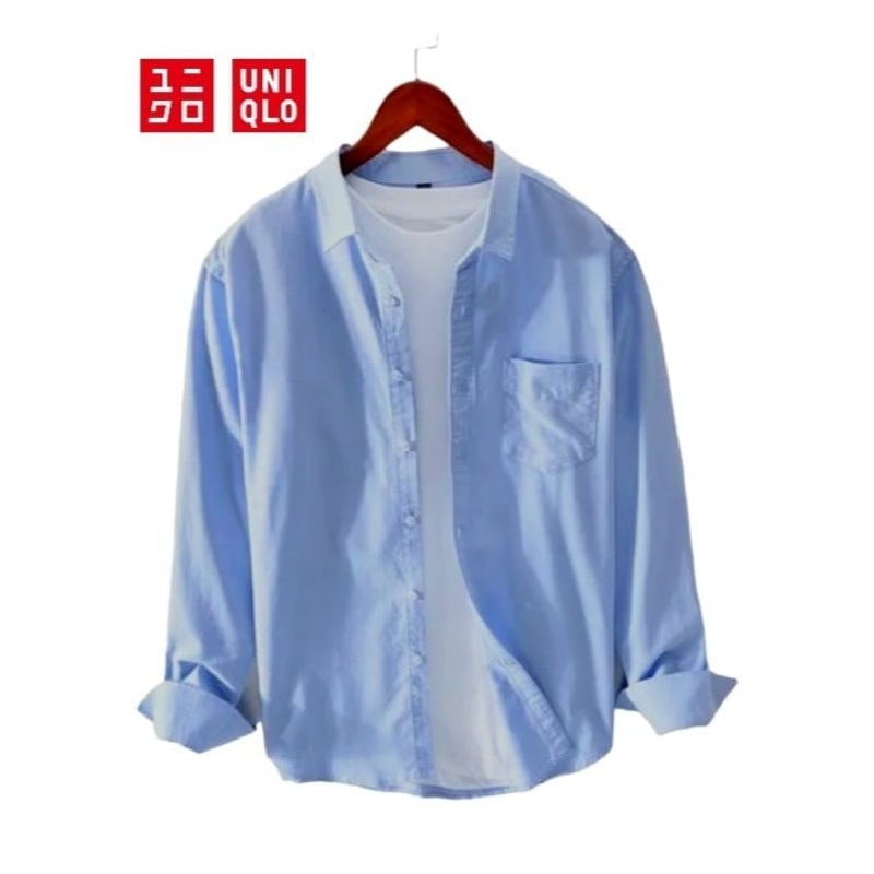 kemeja lengan panjang uniqlo/kemeja pria