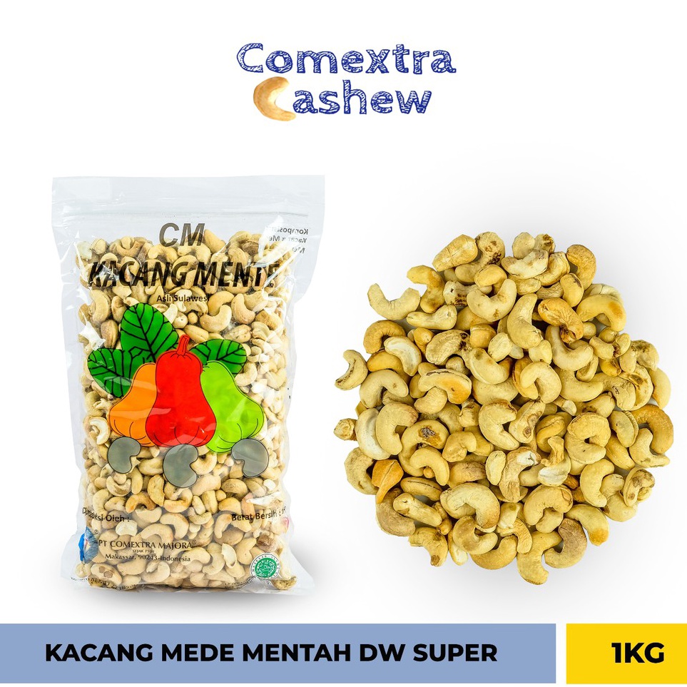 

Stock Banyak Kacang Mede Comextra Mentah DW Super 1 Kg Sulawesi Cashew Kernel Kacang MenteMete Comextra Majora