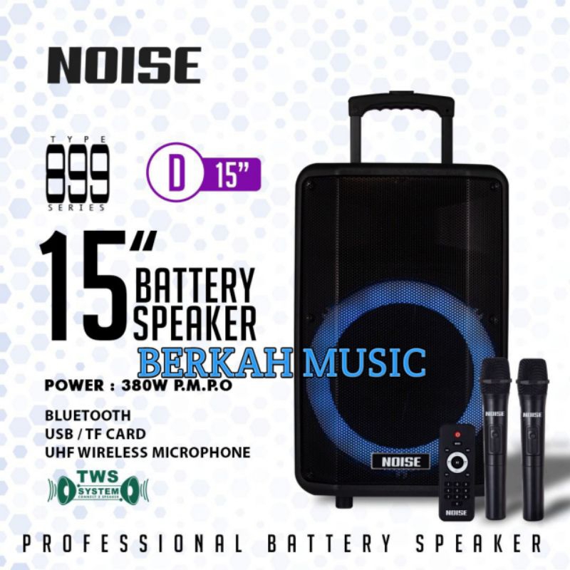Speaker Portabel Noise 899 D15 Original 15inch Bluetooth