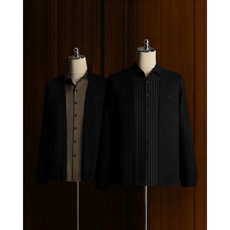 RUCAS "Two in One" Striped Shirt [100% Original] - Rucas Tailor Shirt Two in One - kemeja Rucas two 