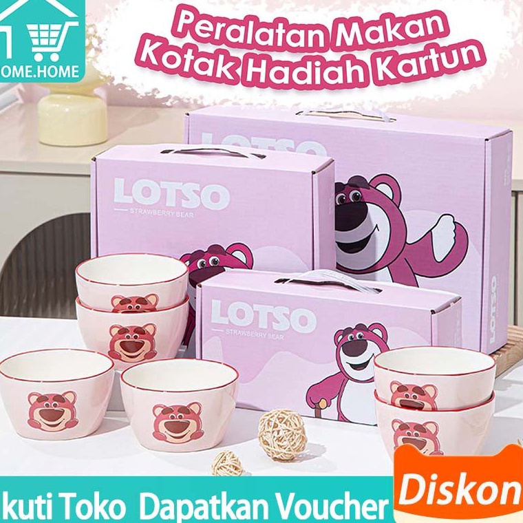 Sangat Nyaman NOME Souvenir mangkuk set porselen biru dan putih bermutu tinggi mangkuk keramik kotak