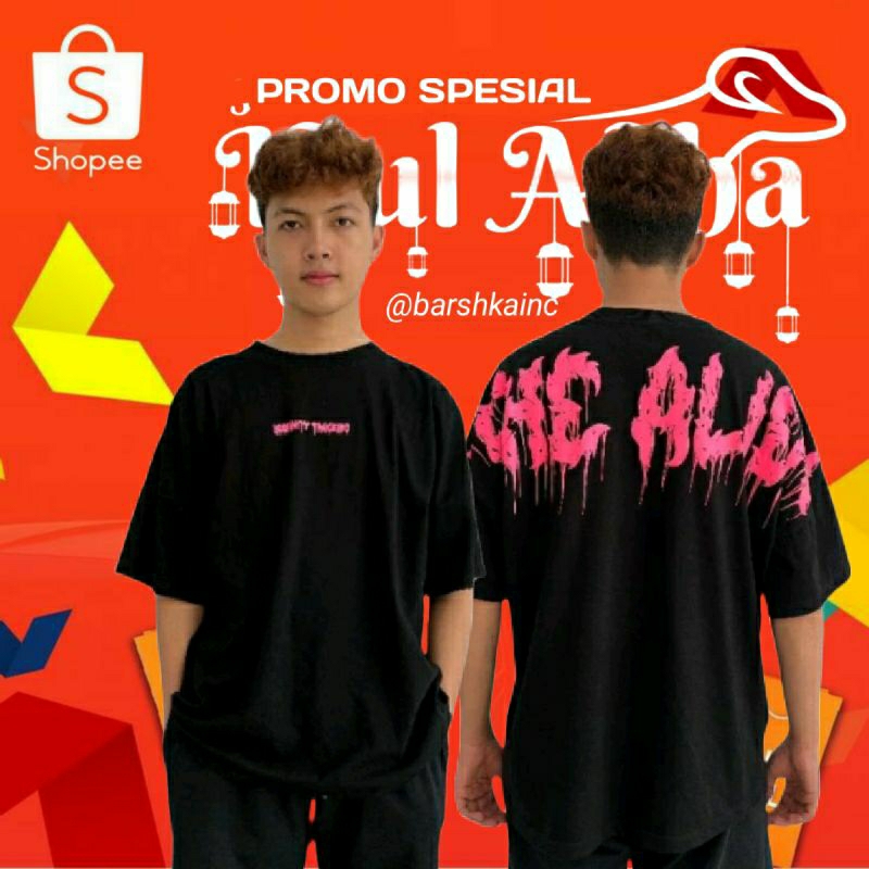 T-SHIRT KAOS OVERSIZE THE ALIEN BLACK • HAEV  ) BAJU KAOS PRIA WANITA OVERSIZE