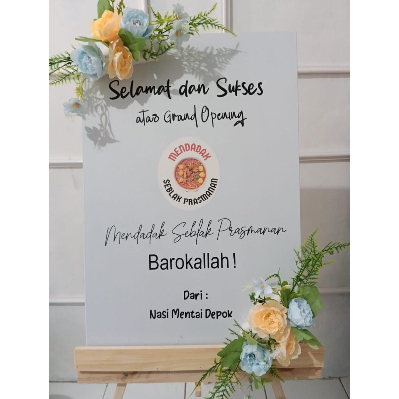 Papan Bunga|ucapan opening toko|congratulation|welcome sign