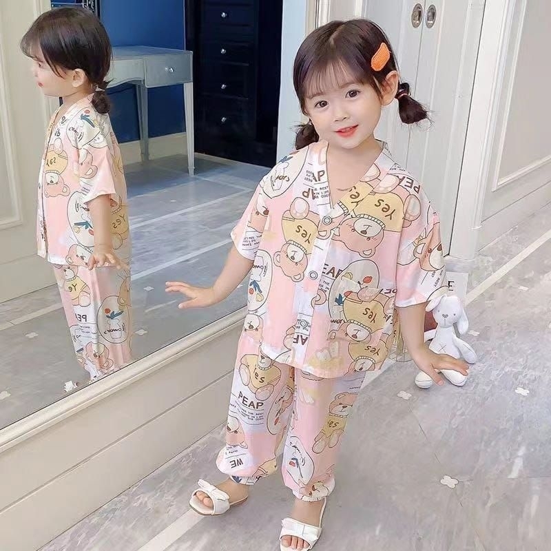 Setelan Piyama rayon import anak