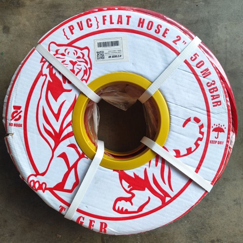 Slang Selang Karet Flat Sunny Hose Pengairan Irigasi Sawah 2" inch dim 3 Bar Tiger