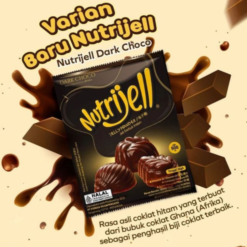 

Nutrijell DARK CHOCO 24g NEW Jelly Puding Coklat