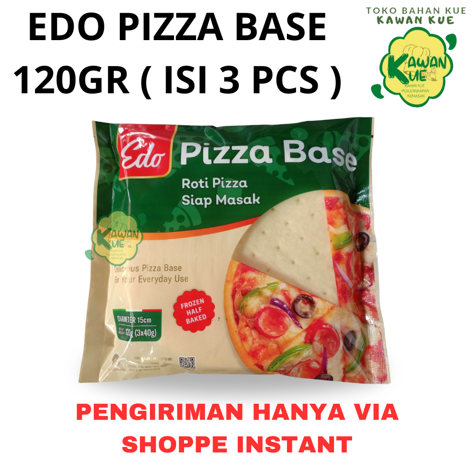 

EDO PIZZA BASE / ROTI PIZZA 15 CM (BELUM ADA TOPING) 1 PACK ISI 3 LEMBAR