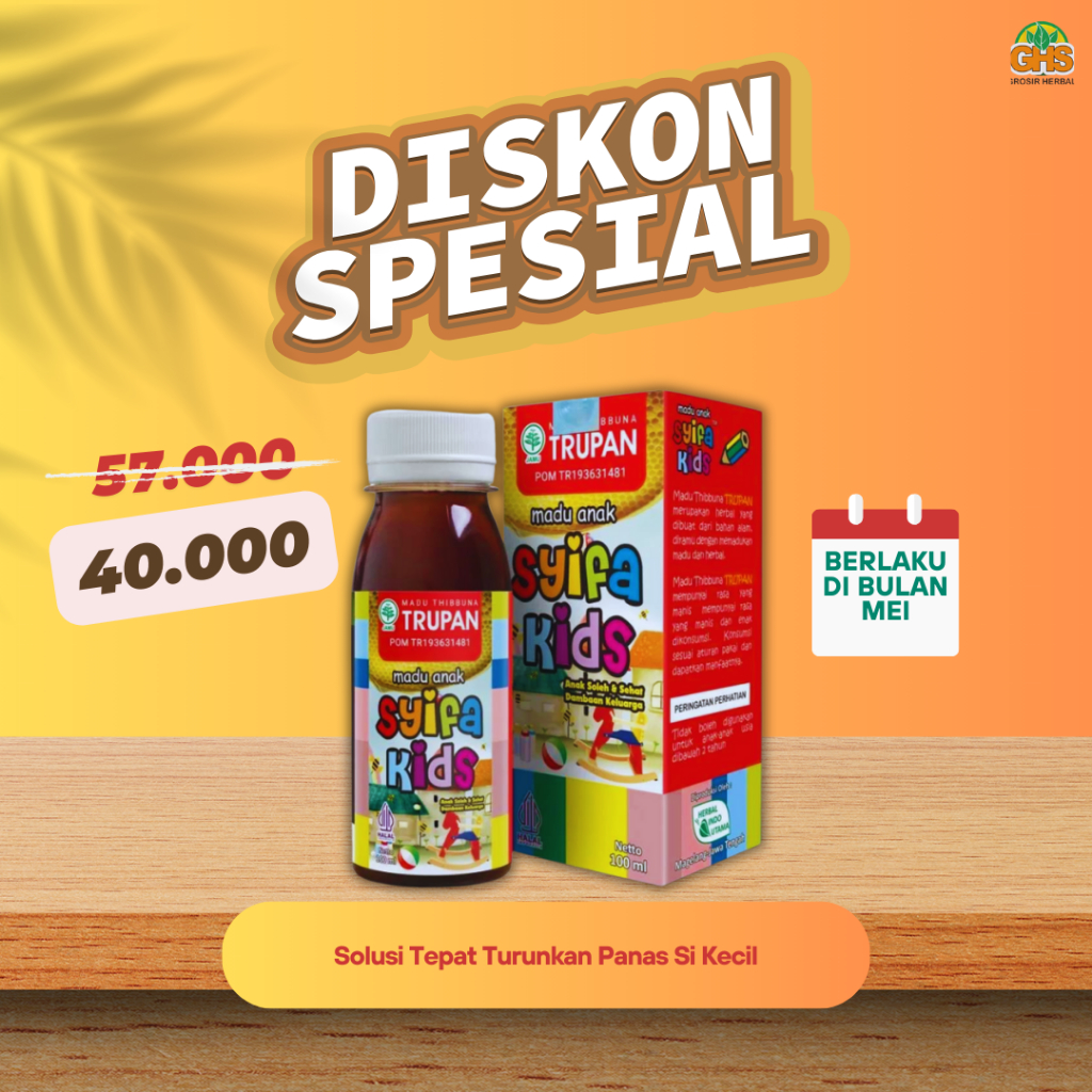 

SYIFA KIDS ALL VARIAN Madu Anak Syifakids FLUBA MBELIT ISPLEK LERGITAL NAFSU MAKAN LIMANDEL PROPOLIS 4.8 54 Penilaian 196 Terjual