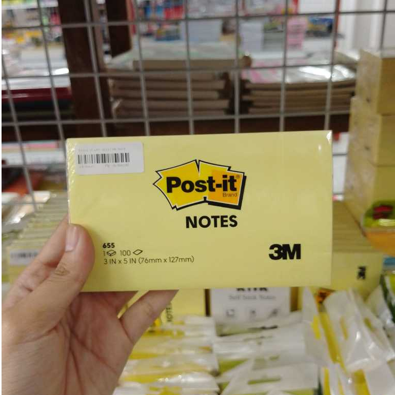 

3M Post It Super Sticky Notes 655 yellow 3 inch x 5 inch