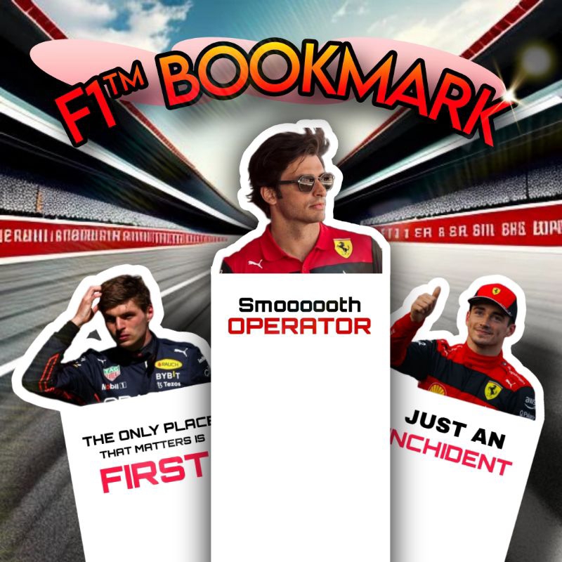 

F1™ Bookmark quote meme - pembatas buku F1 lucu fanmerch (bisa request nama)