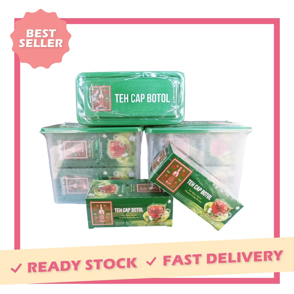 

Teh Celup Cap Botol Hijau isi 25 bags Free Container- FREE BOX