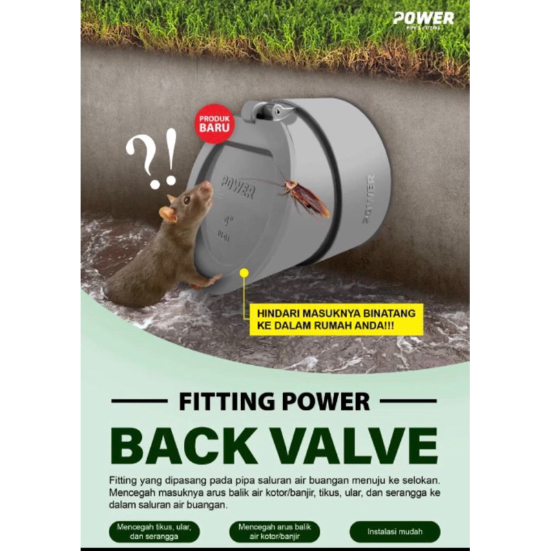 Backflow Valve 3 Inch Backflow Valve 4 Inch Power Tutup Saluran Air Kotor