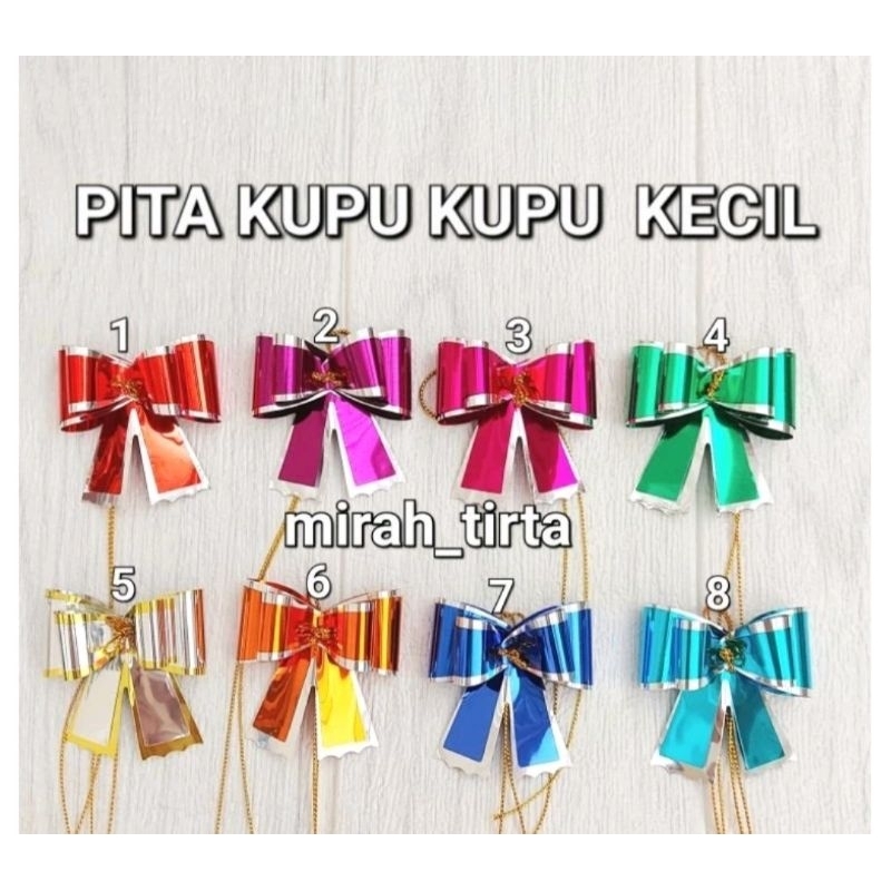 

10pcs Pita tarik kupu kupu kecil. pita serut kupu-kupu kecil. pita tarik metalik. pita serut kecil. pita metalik