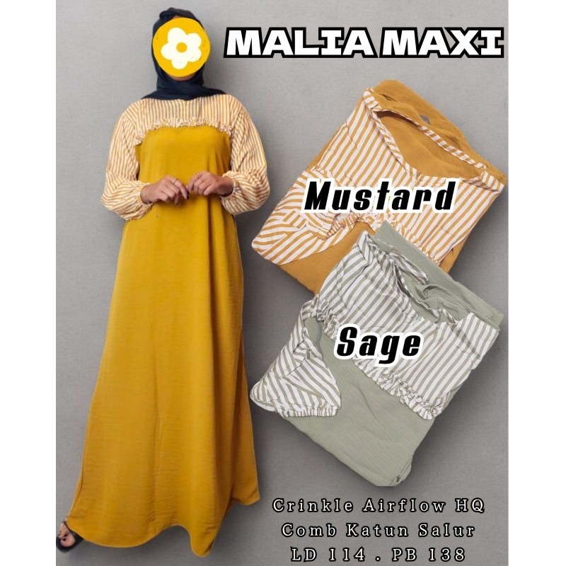 Gamis Kombinasi Katun Salur Noknymarya Shop