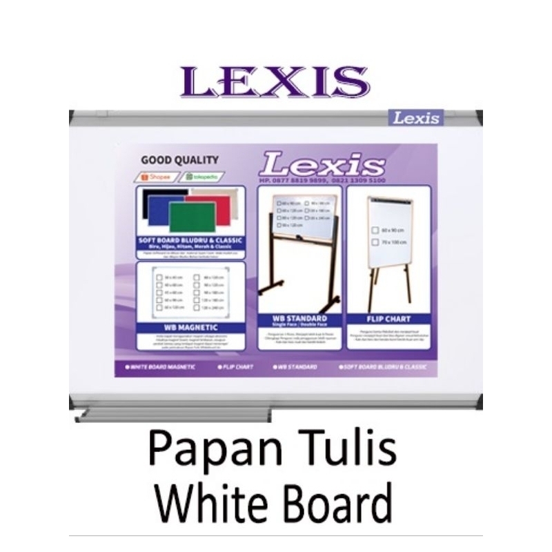 

Papan Tulis White Board gantung ukuran 45 x 60