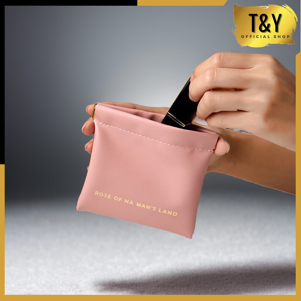 T&Y Dompet Pouch Tempat Koin Penyimpanan Kosmetik Mini Dompet Serbaguna Penyimpanan Uang Koin Tas Tr