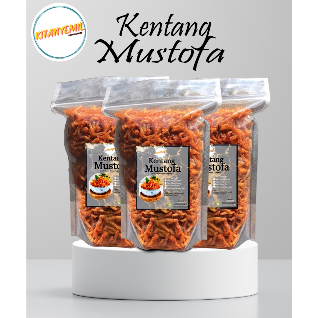 

TERMURAH KENTANG MUSTOFA AJIB KENTANG POLOS AJA // 100ML 250GRAM 500GRAM KRIUK RENYAH